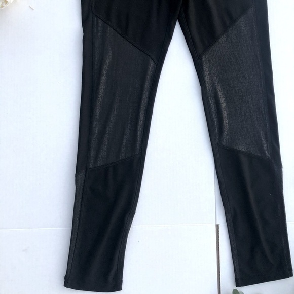 RBX Black Panel Ankle Cropped Leggings Size Medium - Picture 2 of 8